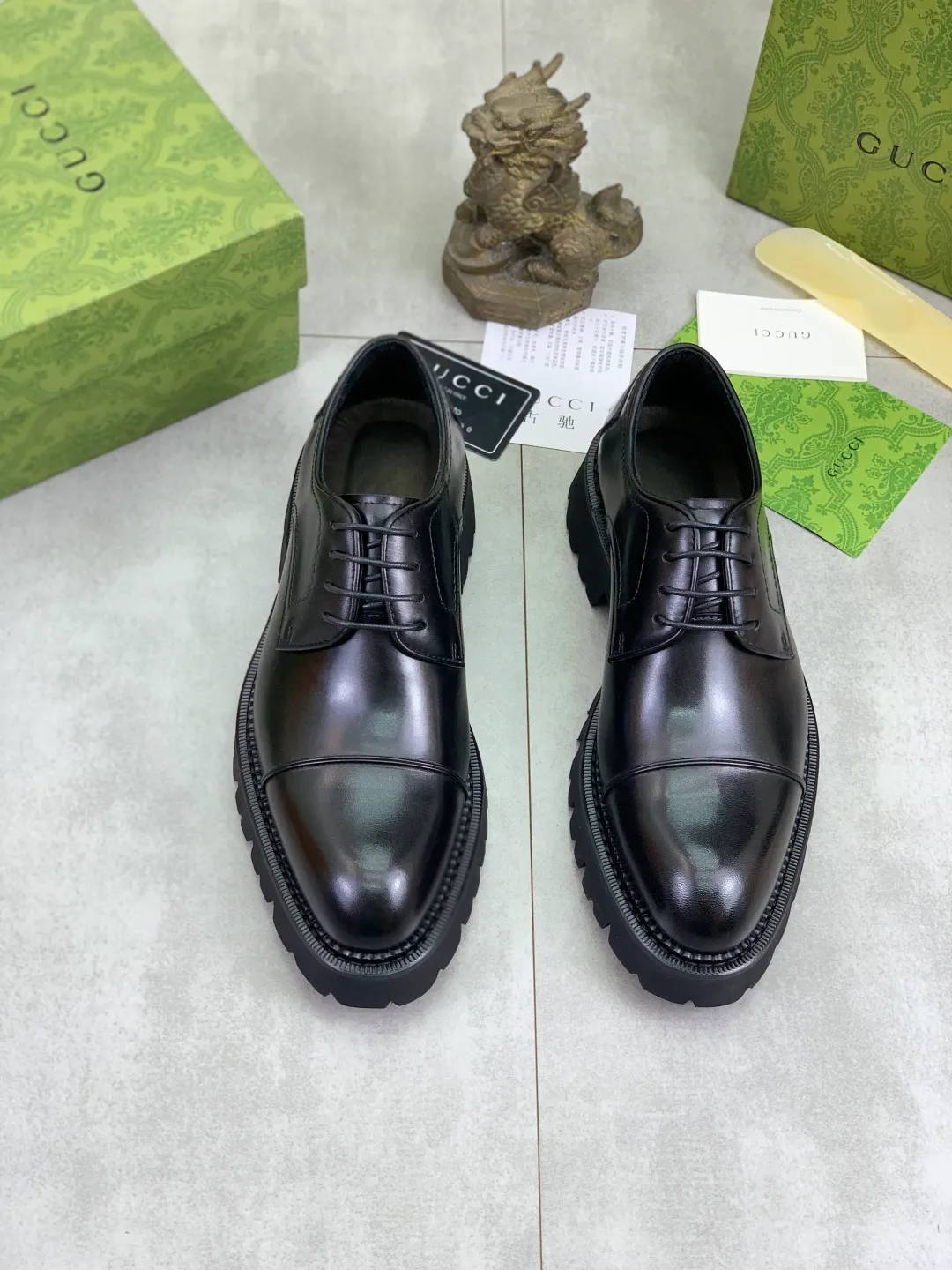Men's Men's Shoes 💰P580 [New Style] 💰💎💎💎 [Gucci] GUCCI high-end men's formal business leather shoes, original order 1:1! Original imported high-end calfskin, original metal buckle, imported first-layer pigskin lining for feet, original high-end outsole, men's shoe size: 38-44